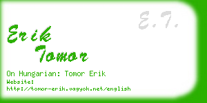 erik tomor business card